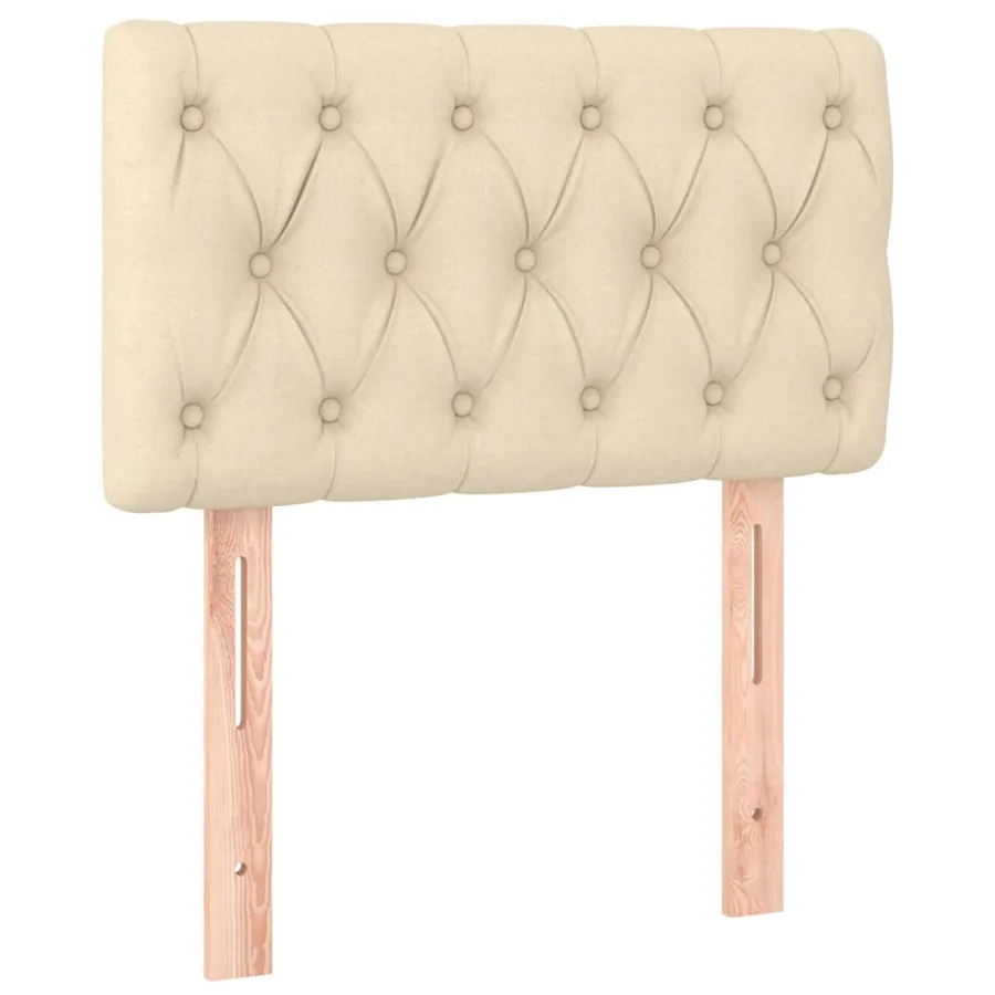 Sommier à lattes de lit avec matelas Crème 80x200 cm Tissu - 6