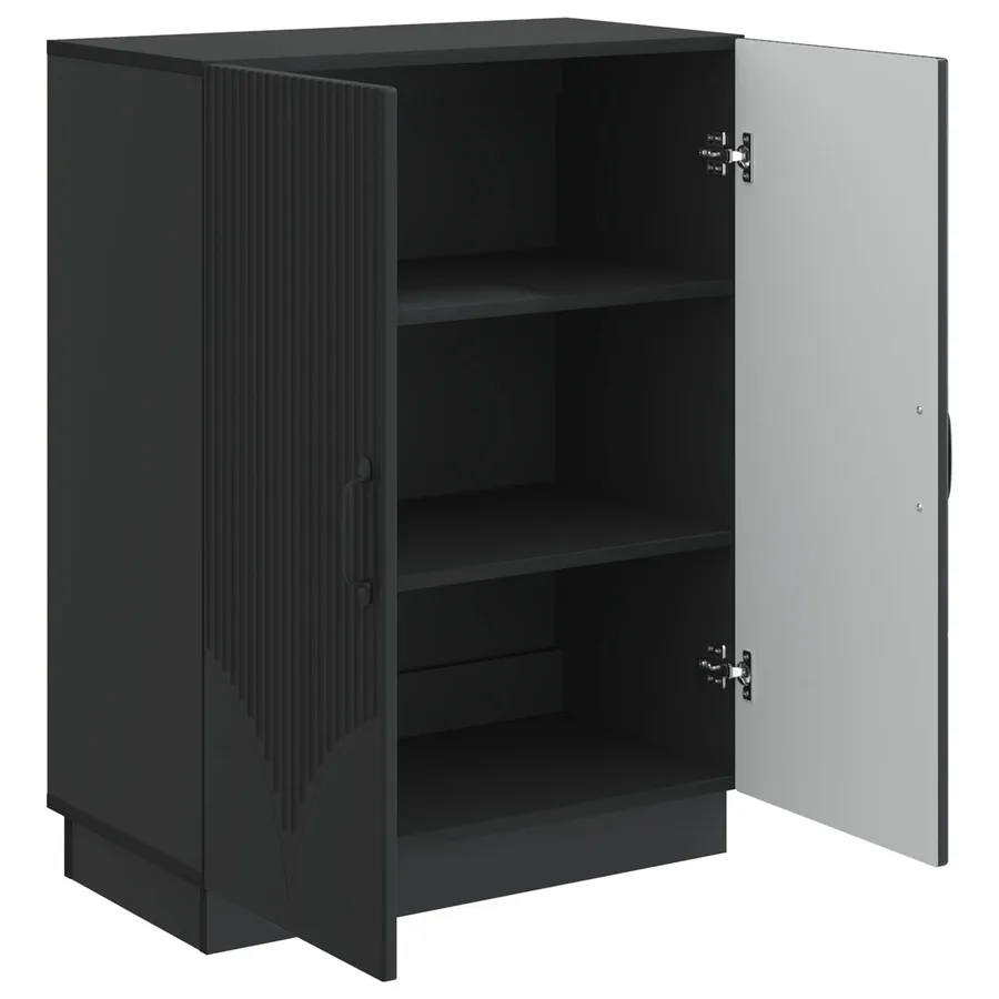 Buffet Noir 66 x 34,5 x 87 cm Bois d'ingénierie - 5