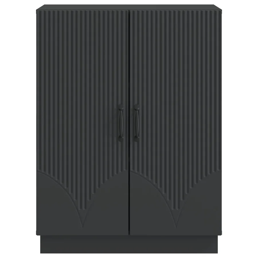 Buffet Noir 66 x 34,5 x 87 cm Bois d'ingénierie - 6