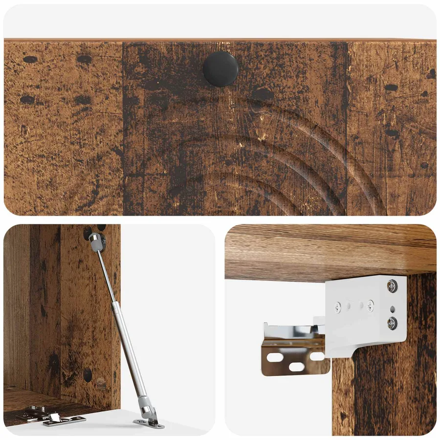 Meuble TV mural Bois ancien 78,5 x 41 x 30 cm Bois d'ingénierie - 9