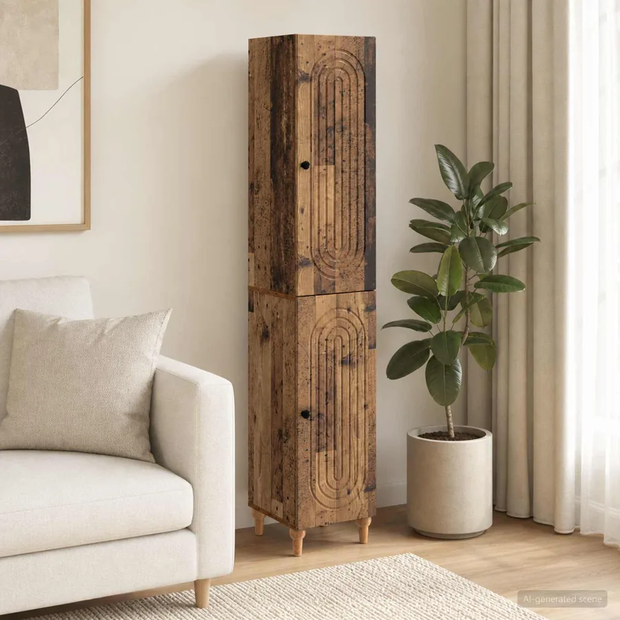 Ensemble de Meubles 2 pcs Bois ancien Bois d'ingénierie