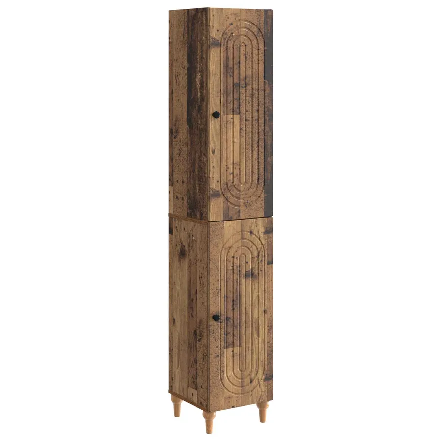 Ensemble de Meubles 2 pcs Bois ancien Bois d'ingénierie - 2