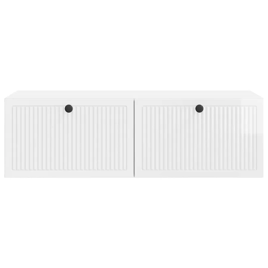 Meuble TV mural Montage mural Blanc brillant 98 x 41 x 30 cm - 6