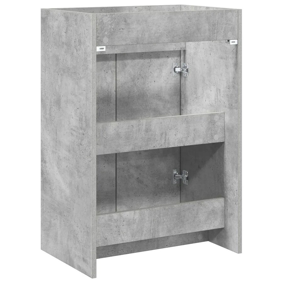 Meuble sous lavabo de salle de bain Gris béton - 6