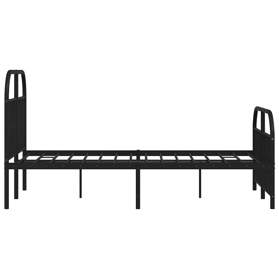 Cadre de lit métal sans matelas avec pied de lit noir 120x190cm - 7