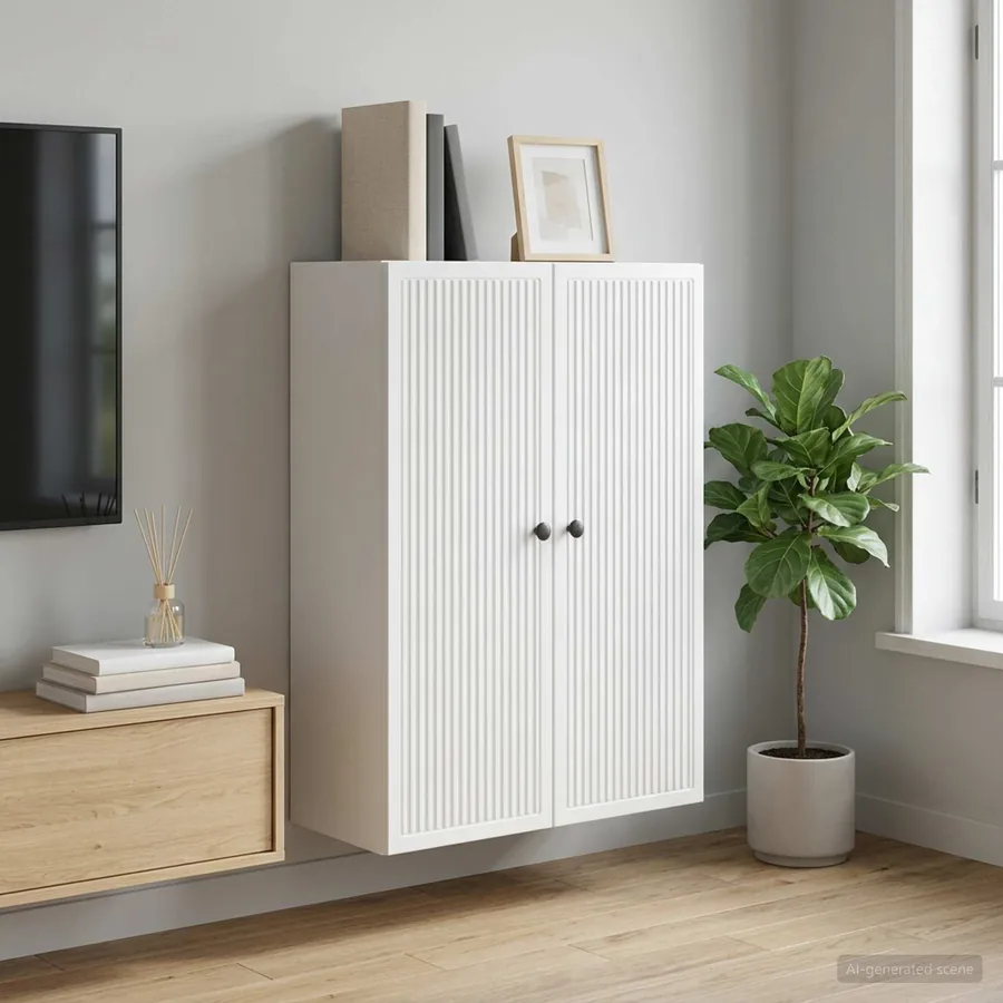 Armoire Murale Blanc 66 x 34,5 x 90 cm Bois d'ingénierie