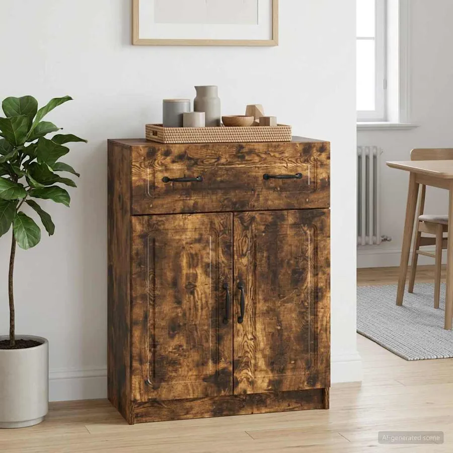 Buffet Chêne fumé 66 x 34,5 x 87 cm Bois d'ingénierie