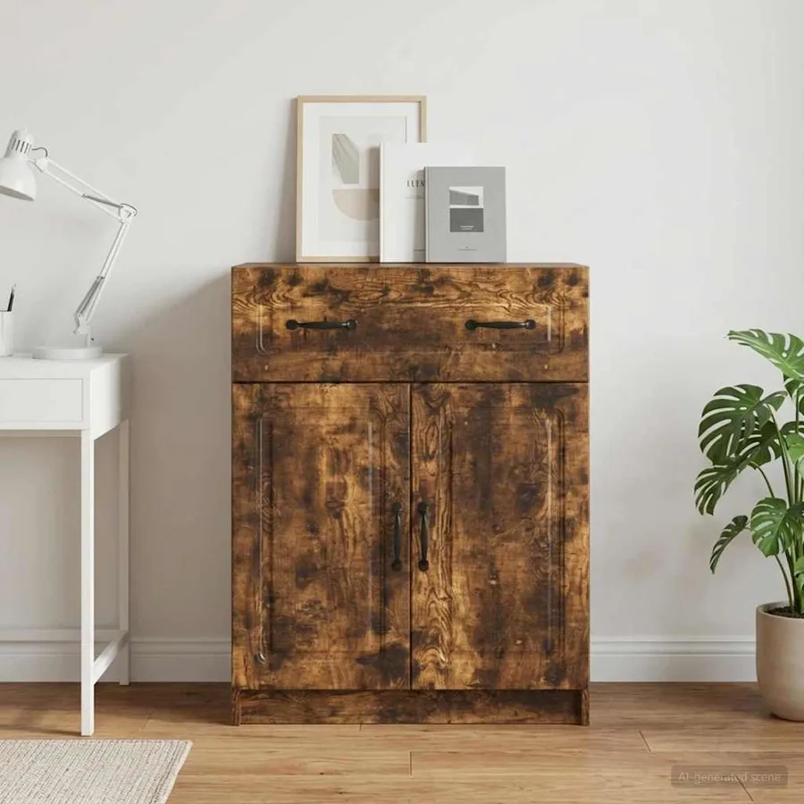 Buffet Chêne fumé 66 x 34,5 x 87 cm Bois d'ingénierie - 4