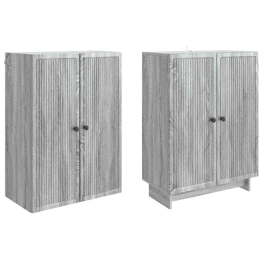 Ensemble de Meubles 2 pcs Sonoma gris 66 x 34,5 x 90 cm - 4