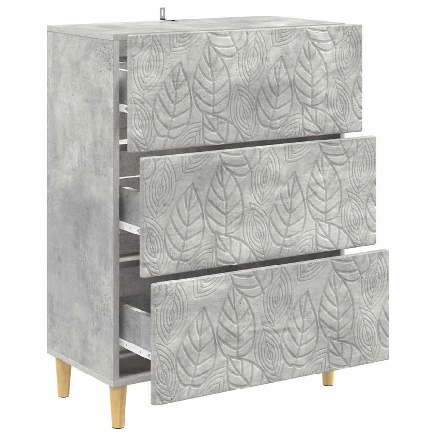Armoire à tiroirs Gris béton 66 x 34,5 x 90 cm - 4
