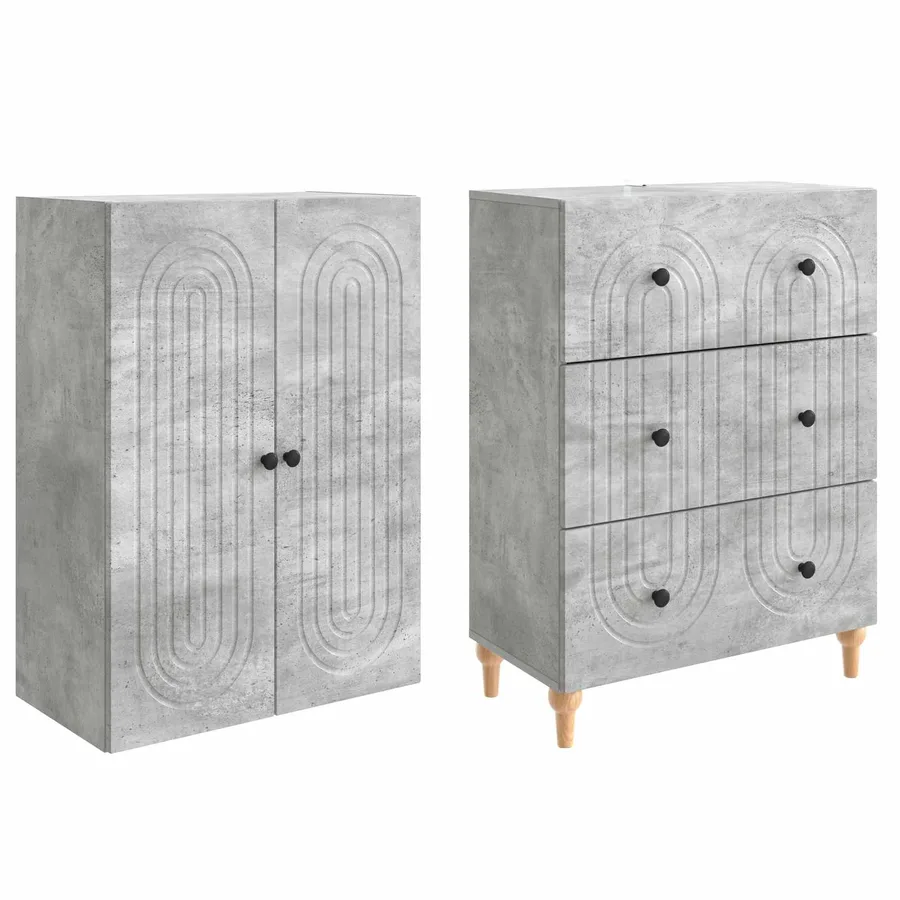 Ensemble de Meubles 2 pcs 66 x 34,5 x 90 cm Bois d'ingénierie - 4