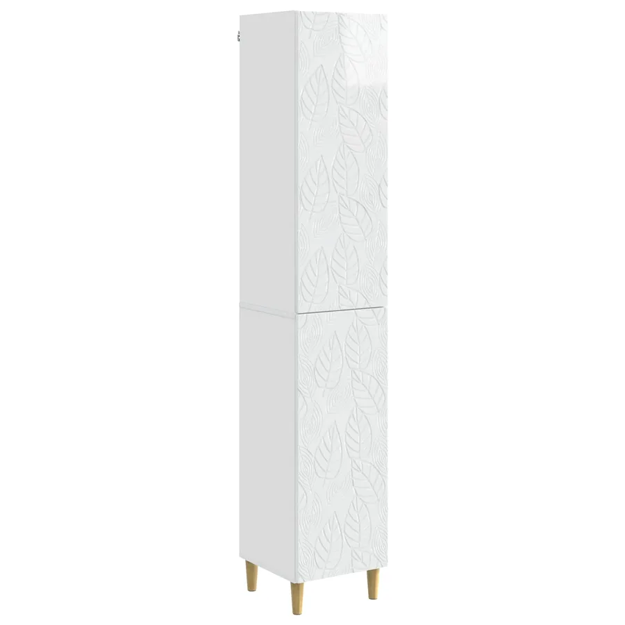 Ensemble de Meubles 2 pcs Blanc brillant Bois d'ingénierie - 2