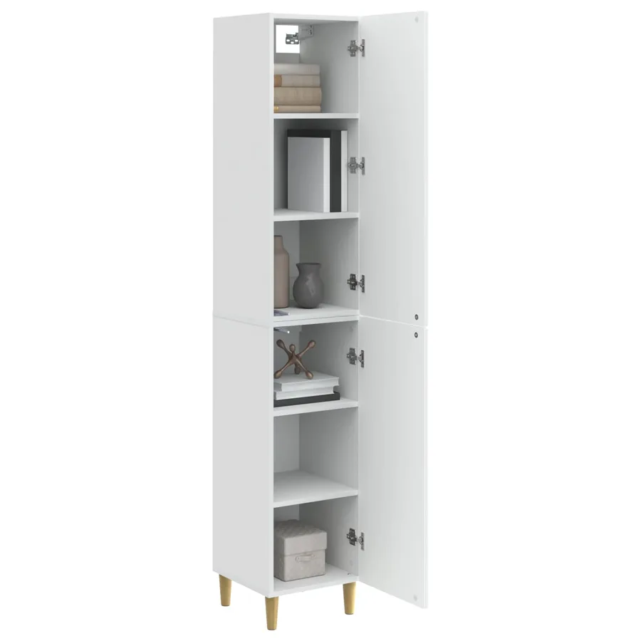 Ensemble de Meubles 2 pcs Blanc brillant Bois d'ingénierie - 3