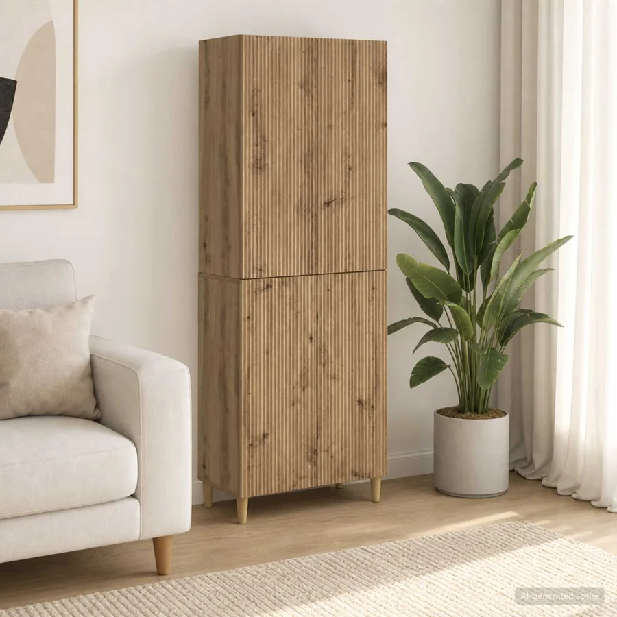 Ensemble de Meubles 2 pc Chêne artisanal Bois d'ingénierie
