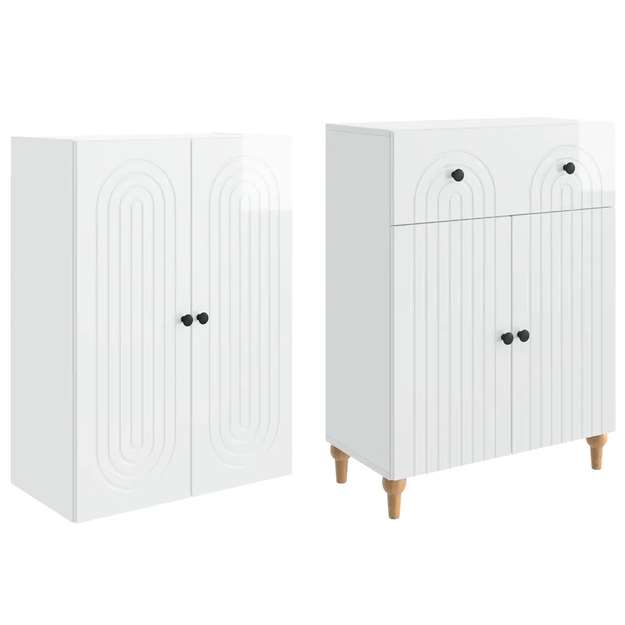 Ensemble de Meubles 2 pcs 66 x 34,5 x 90 cm Bois d'ingénierie - 4