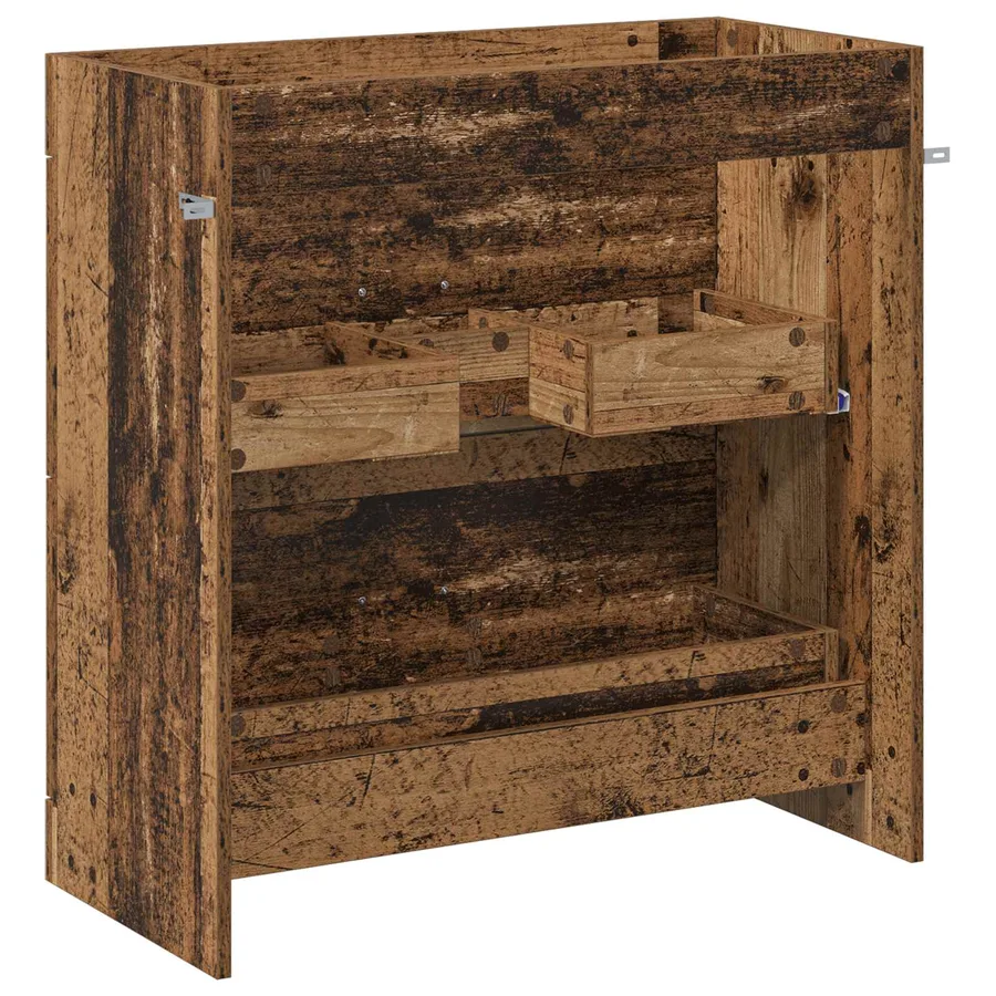 Meuble sous lavabo de salle de bain Bois ancien - 6