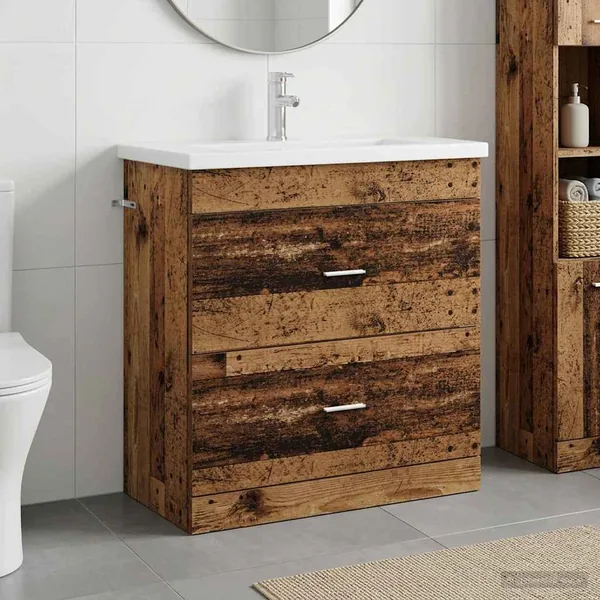 Ensemble de mobilier de salle de bain Bois ancien