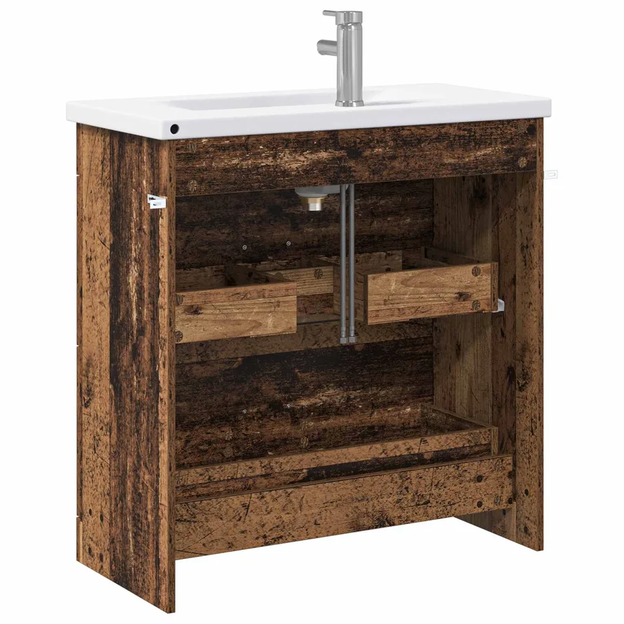 Ensemble de mobilier de salle de bain Bois ancien - 7