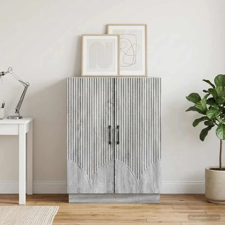 Buffet Sonoma gris 66 x 34,5 x 87 cm Bois d'ingénierie - 4