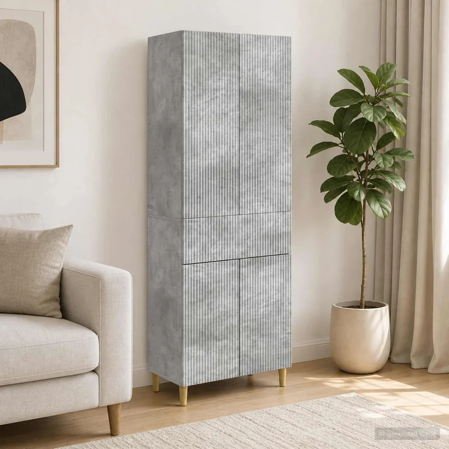 Ensemble de Meubles 2 pcs Gris béton 66 x 34,5 x 90 cm