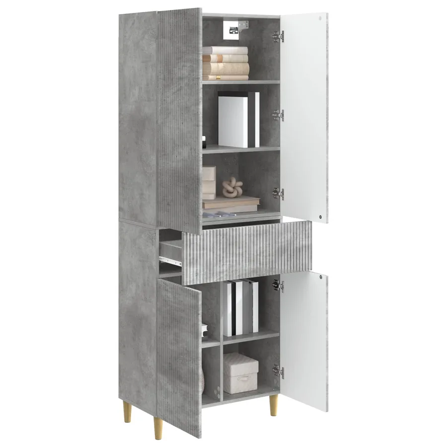 Ensemble de Meubles 2 pcs Gris béton 66 x 34,5 x 90 cm - 3