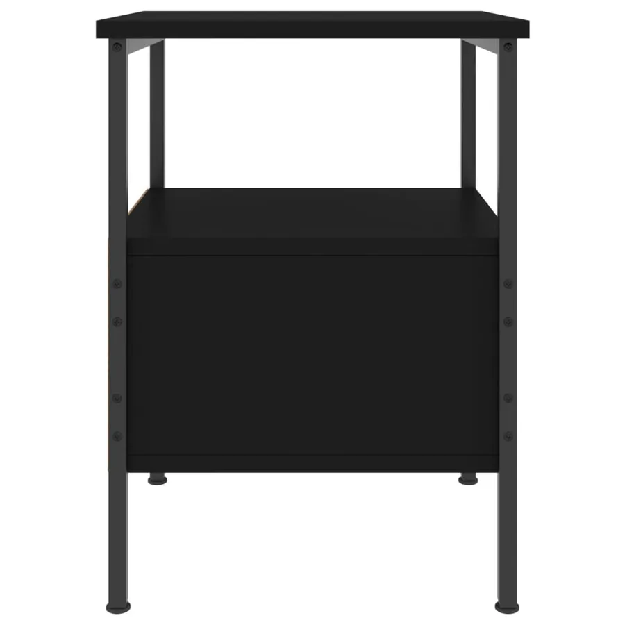 Table de chevet noir 34x36x50 cm bois d’ingénierie - 6