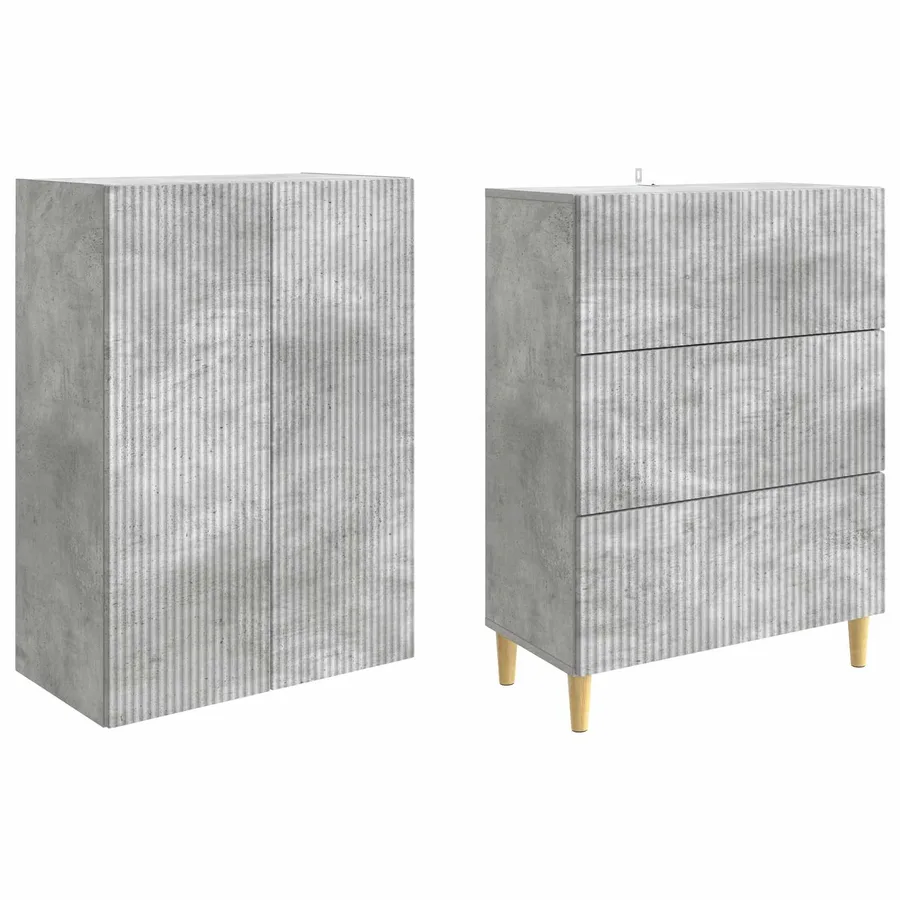 Ensemble de Meubles 2 pcs 66 x 34,5 x 90 cm Bois d'ingénierie - 4