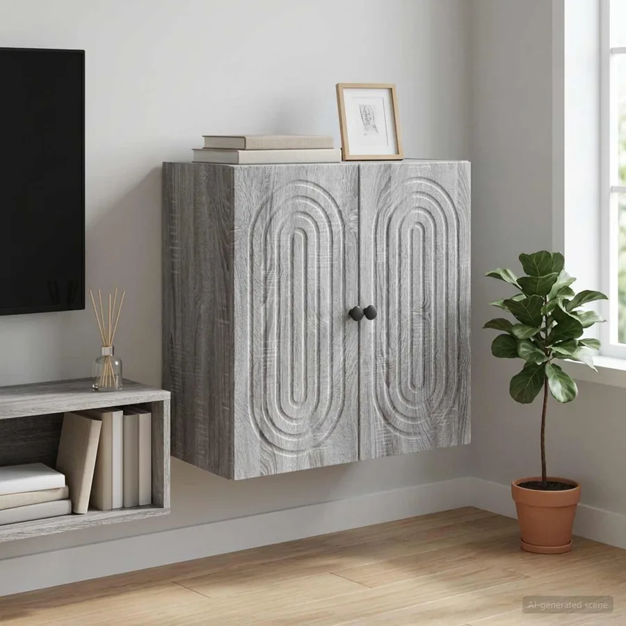 Armoire Murale Sonoma gris 59 x 31 x 60 cm Bois d'ingénierie