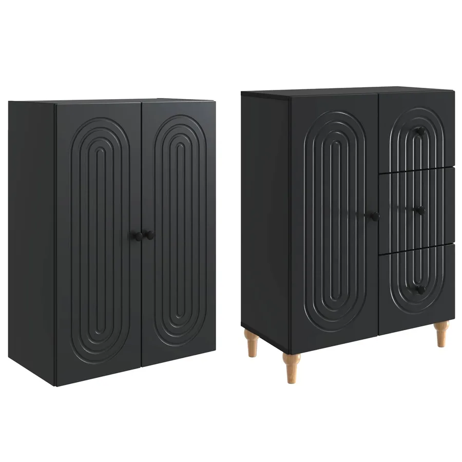 Ensemble de Meubles 2 pcs 66 x 34,5 x 90 cm Bois d'ingénierie - 4