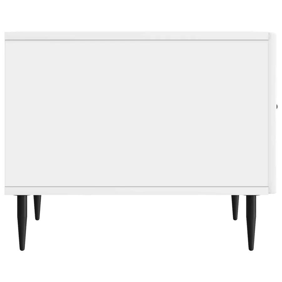 Table basse Blanc brillant 49 x 50 x 40 cm Bois d'ingénierie - 6