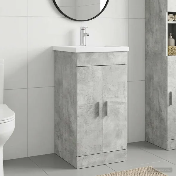 Meuble de salle de bain avec évier Gris béton 42 x 40 x 84,5 cm