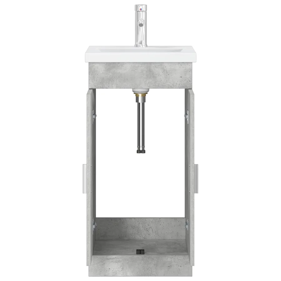 Meuble de salle de bain avec évier Gris béton 42 x 40 x 84,5 cm - 4