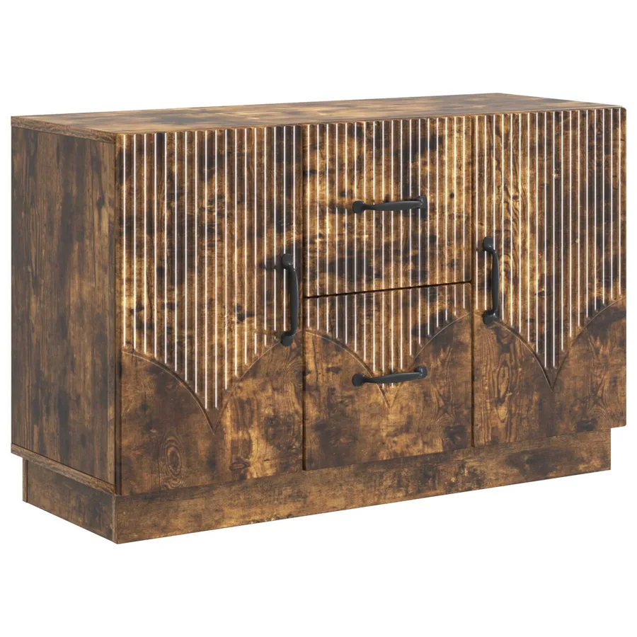 Buffet Chêne fumé 89 x 34,5 x 57 cm Bois d'ingénierie - 2