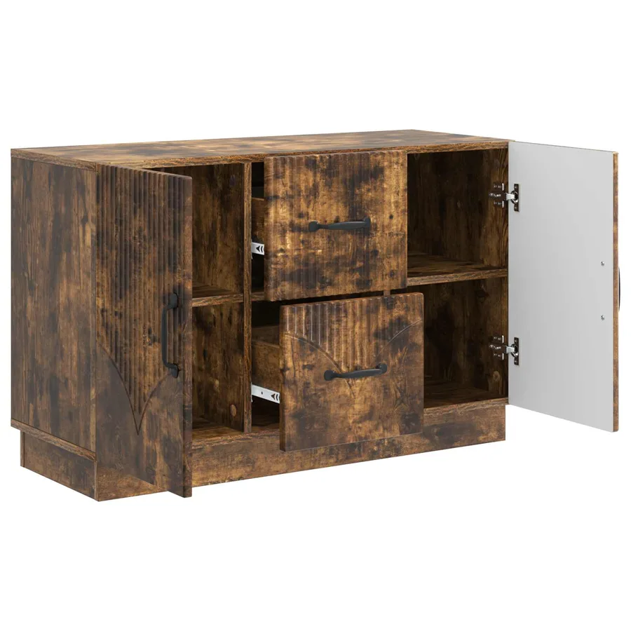 Buffet Chêne fumé 89 x 34,5 x 57 cm Bois d'ingénierie - 5