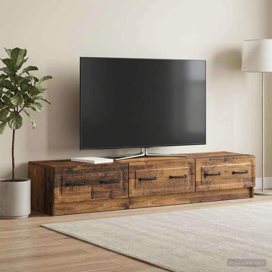 Meuble TV Bois ancien 147 x 34,5 x 27 cm Bois d'ingénierie