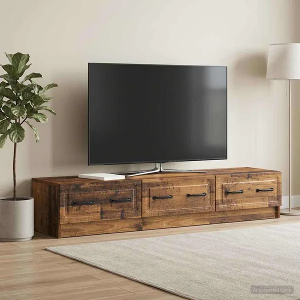 Meuble TV Bois ancien 147 x 34,5 x 27 cm Bois d'ingénierie