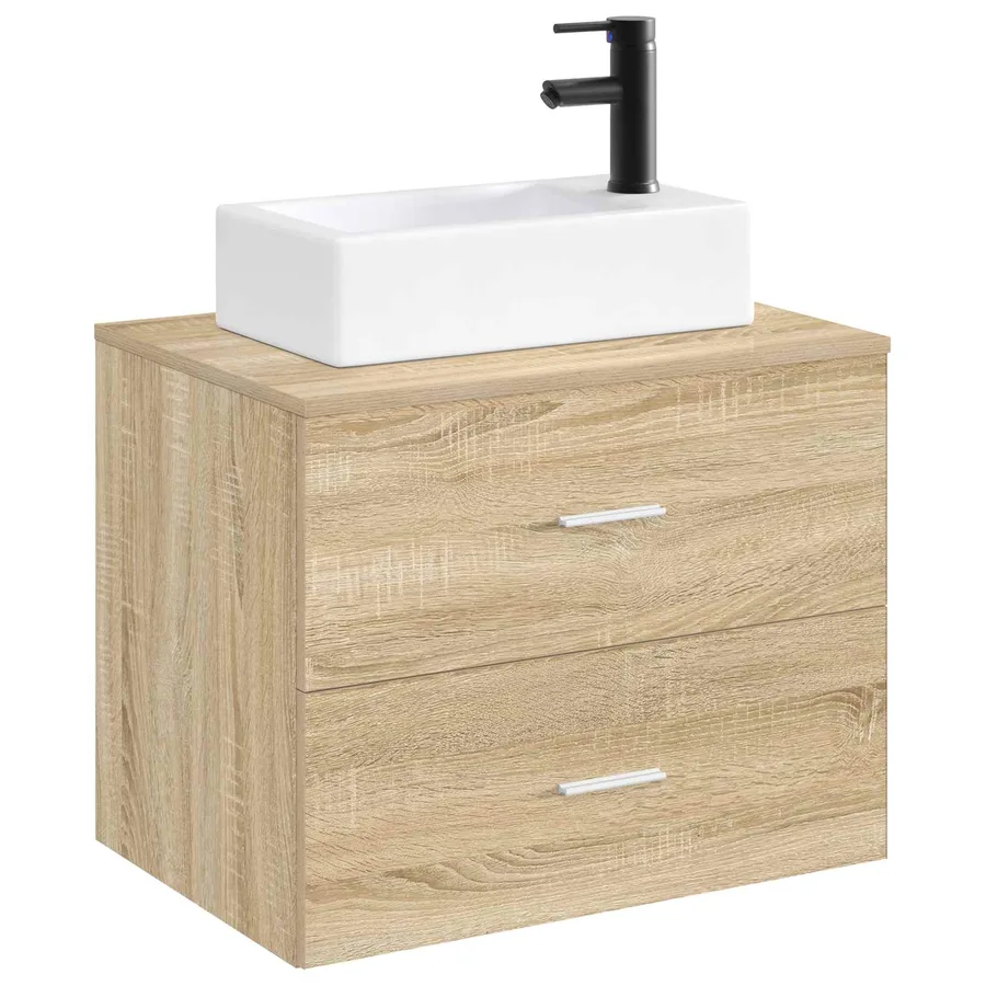 Lavabo de salle de bains Noir Mat 45,5 x 25,5 x 13 cm métal - 3