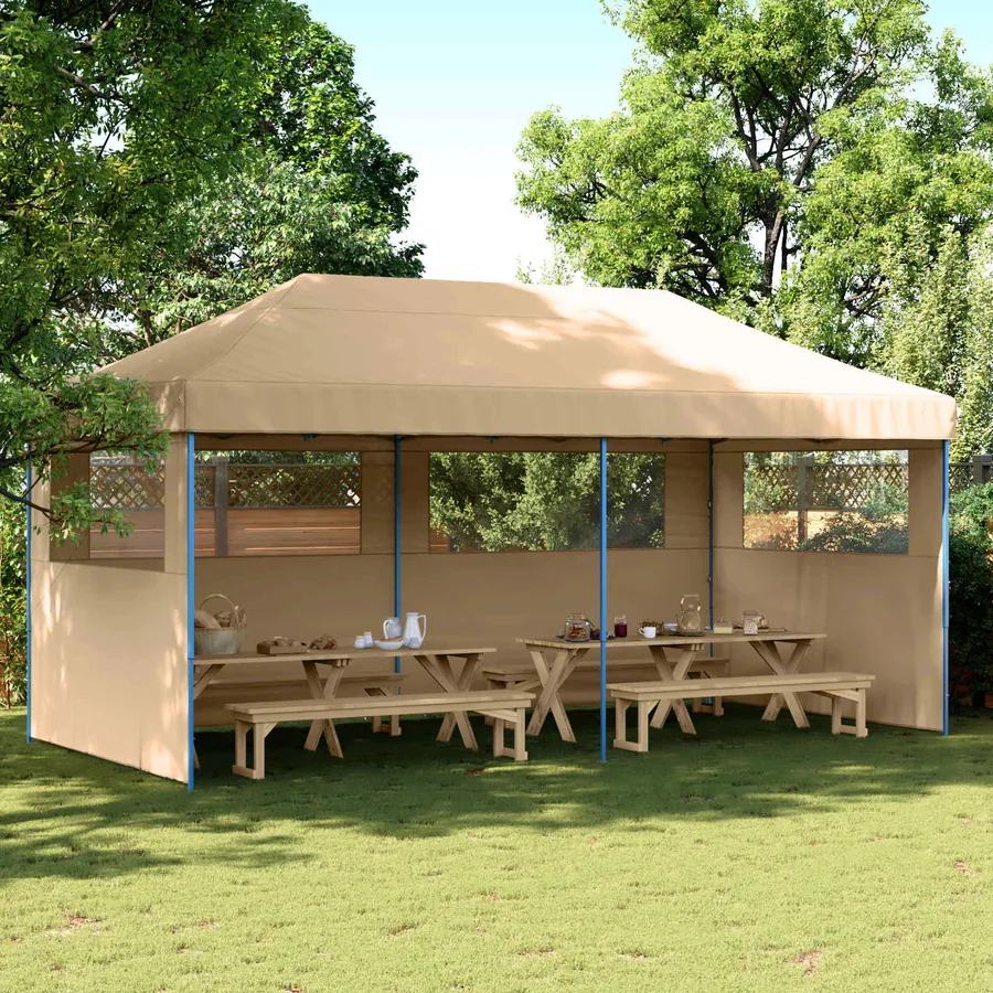 Tente de fête Beige 292 x 580 x 315 cm Tissu Oxford