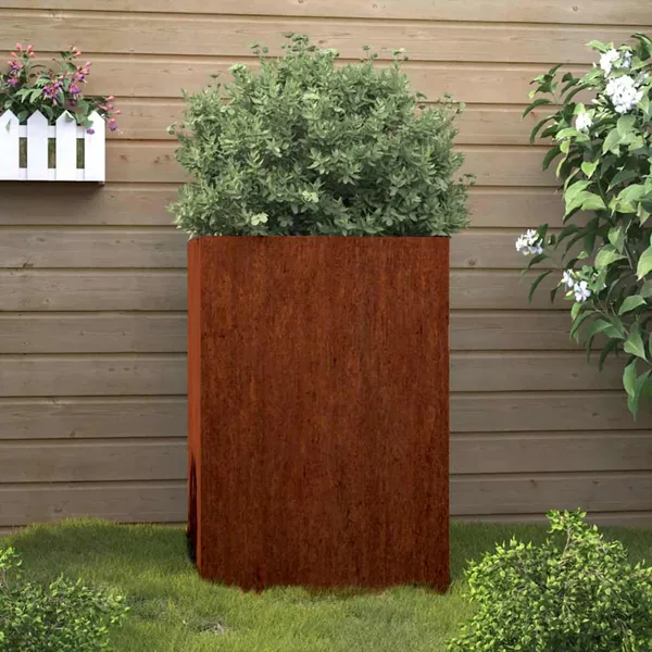 Jardinière 42x38x75 cm acier corten