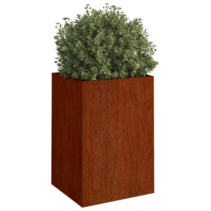 Jardinière 42x38x75 cm acier corten - 3