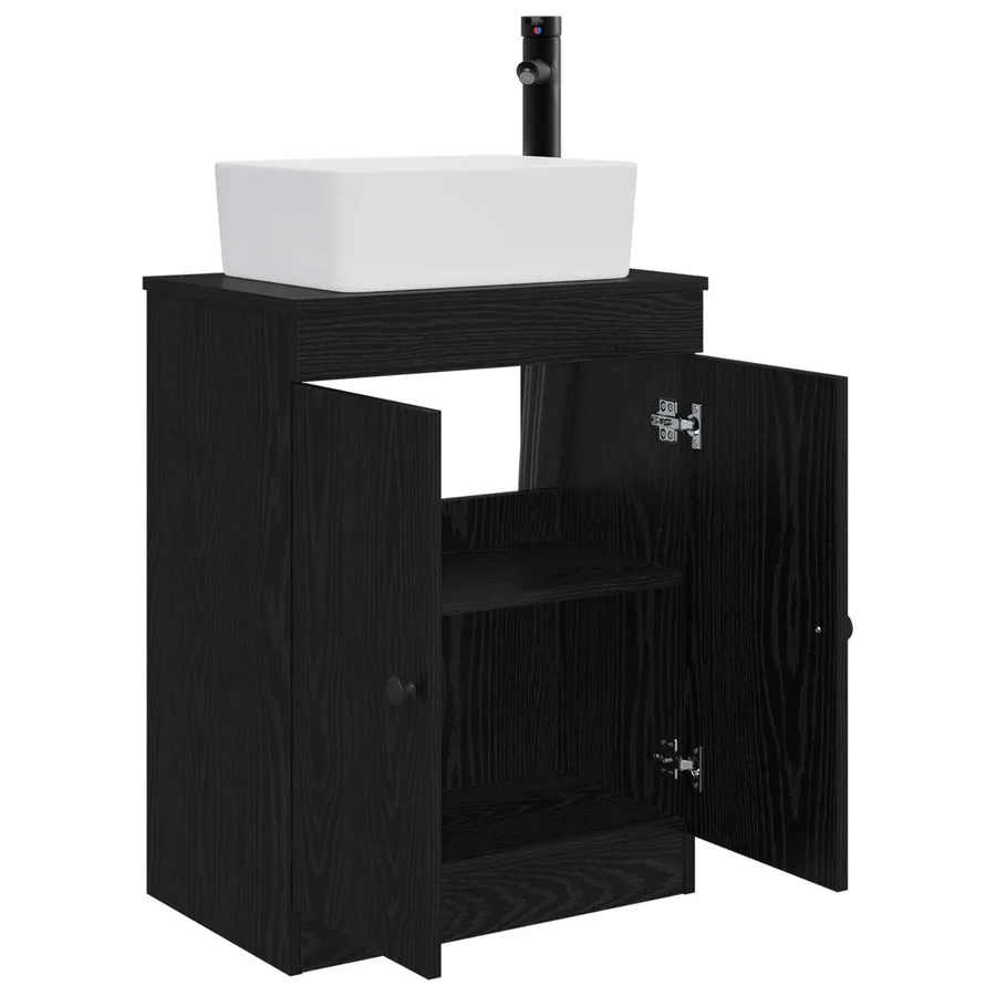 Meuble de salle de bain avec évier Noir 54 x 35 x 83 cm - 4