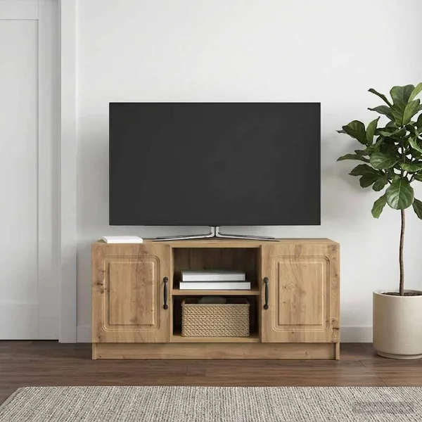 Meuble TV 102 x 34,5 x 47 cm Chêne artisanal Bois d'ingénierie