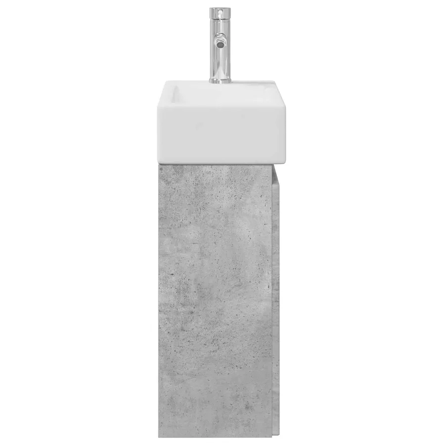 Meuble de salle de bain avec robinet Gris béton - 6