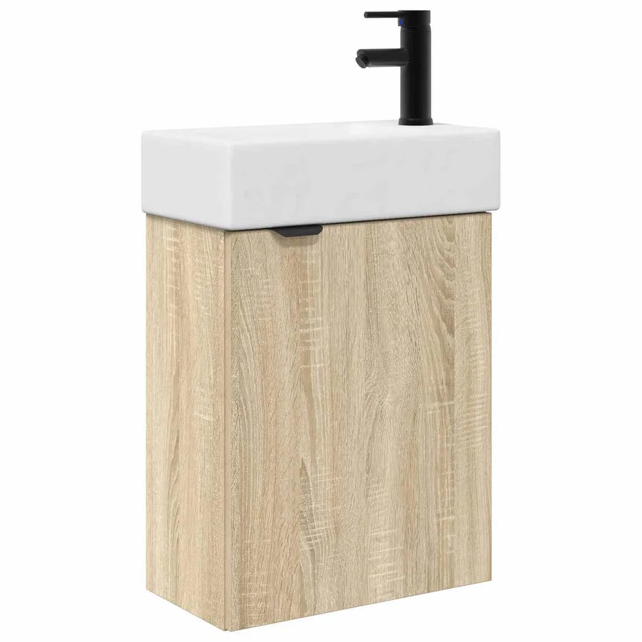 Meuble de salle de bain avec robinet Chêne Sonoma - 2