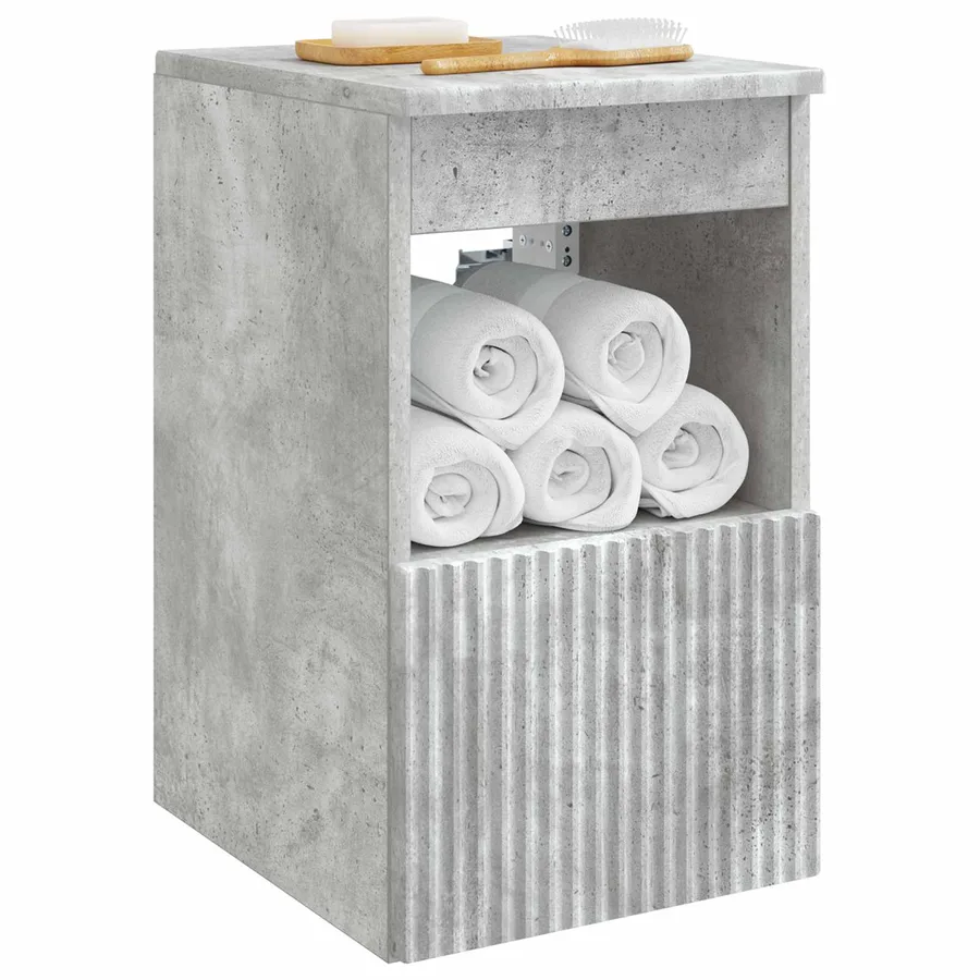 Armoire de salle de bain Gris béton 30 x 41 x 50 cm - 3
