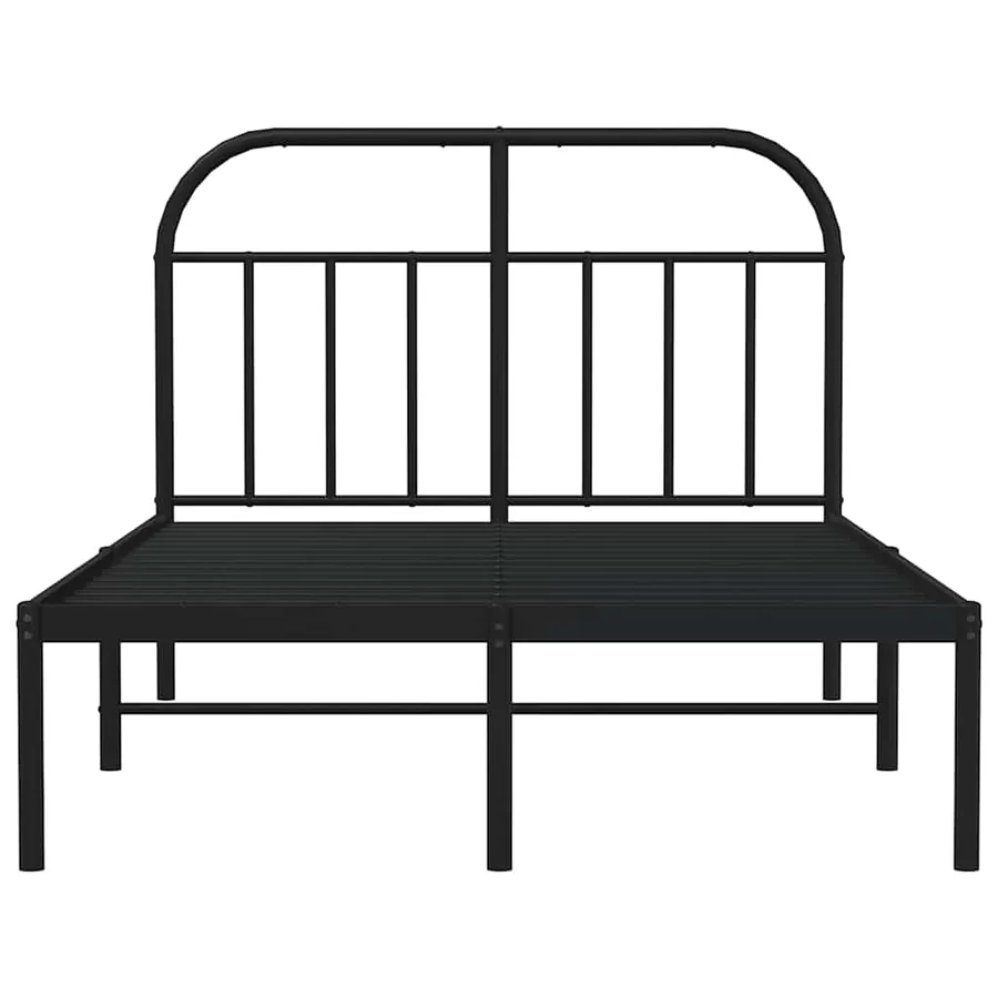 Cadre de lit métal sans matelas avec tête de lit noir 120x200cm - 6