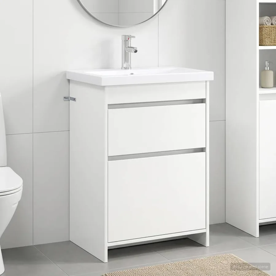 Ensemble de mobilier de salle de bain Blanc 61 x 40 x 84,5 cm