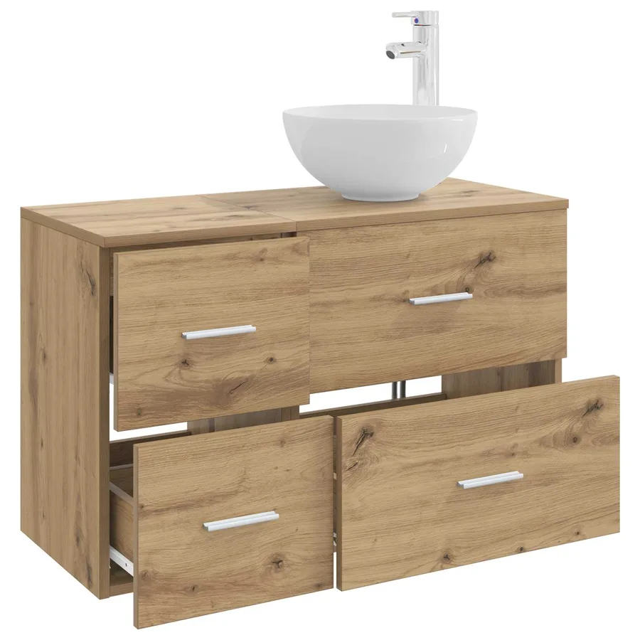 Ensemble de mobilier de salle de bain 2 pc Chêne artisanal - 3