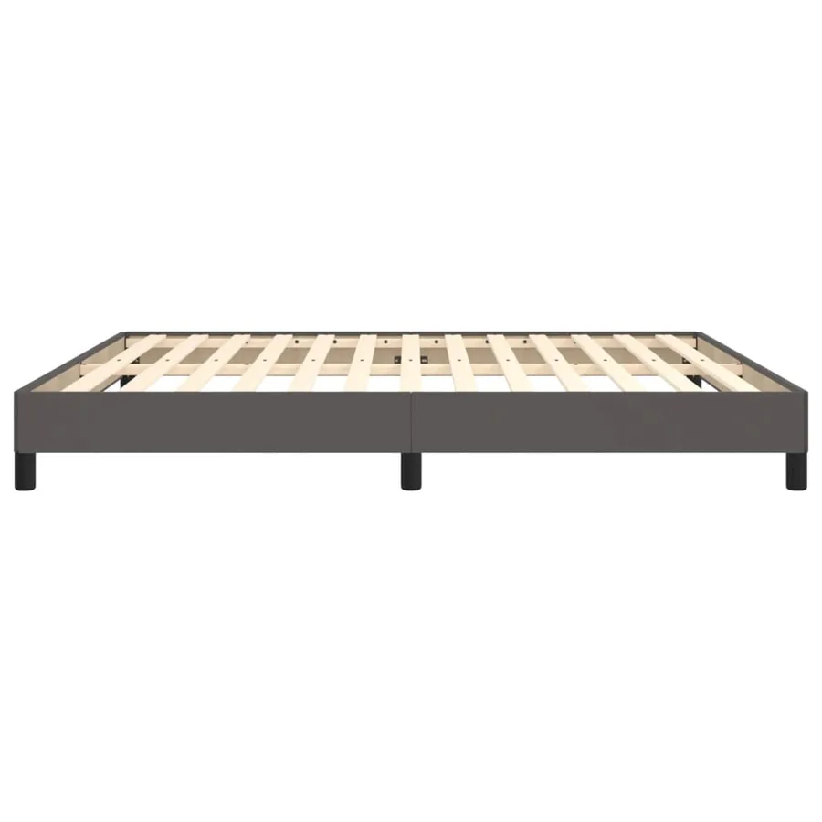 Cadre de lit sans matelas gris 180x200 cm similicuir - 6