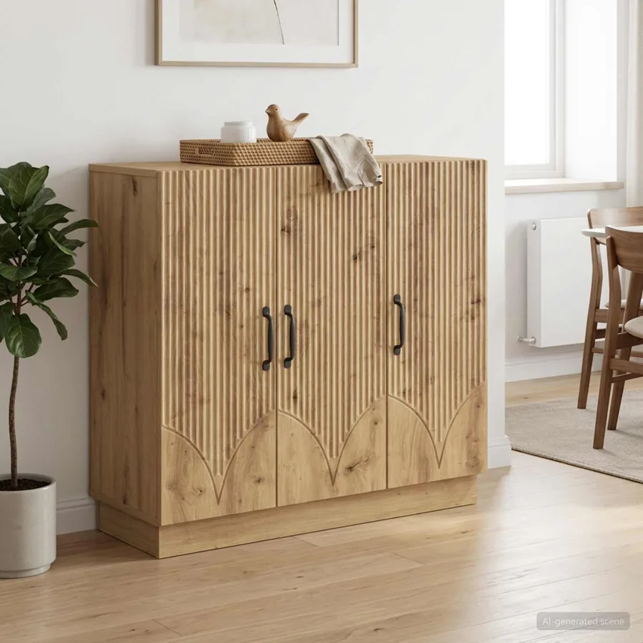 Buffet Chêne artisanal 89 x 34,5 x 77 cm Bois d'ingénierie